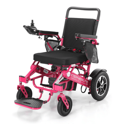 Limited Edition Pink Lightweight Electric Wheelchair | Freedom Pro ST - Etech Mobility UK