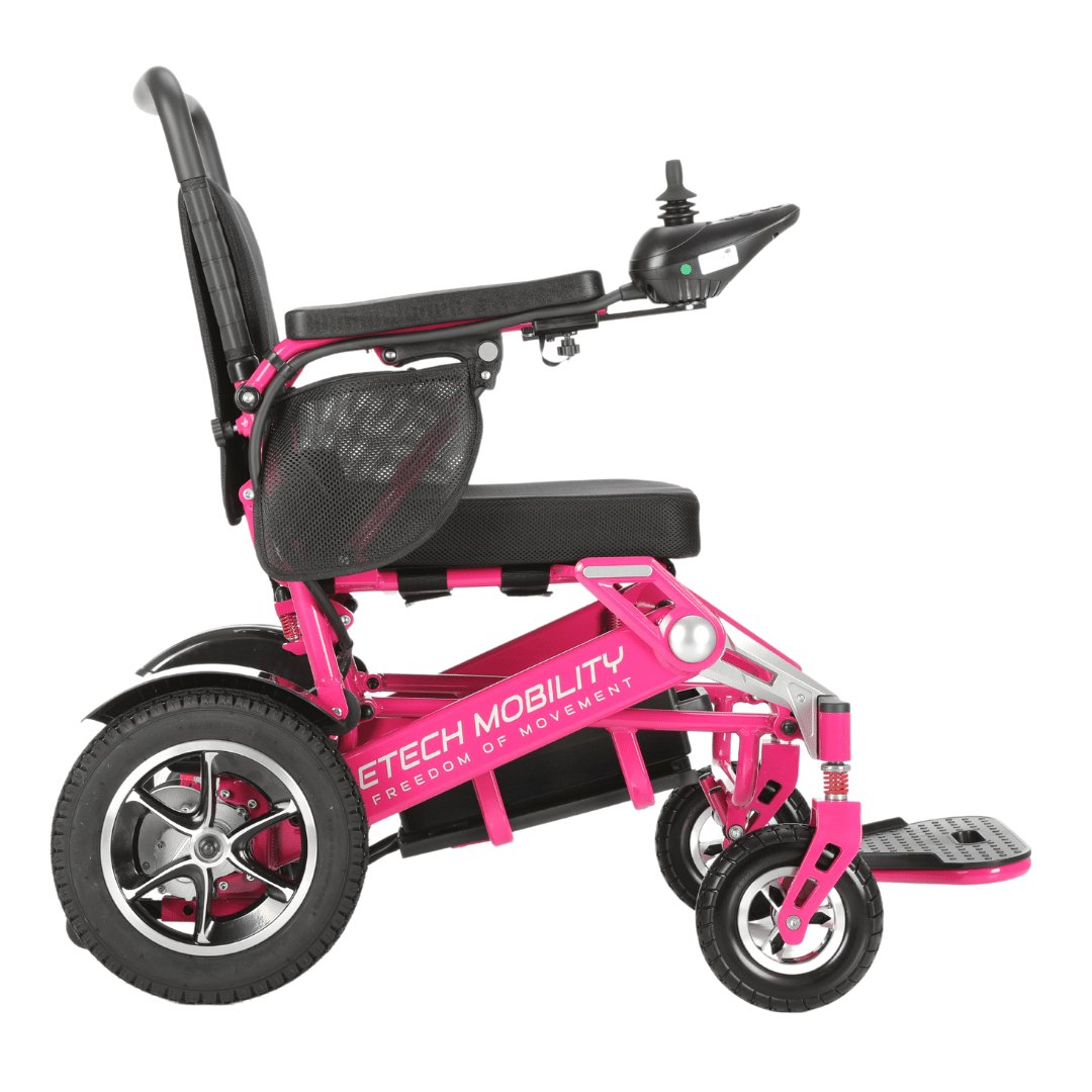 Limited Edition Pink Lightweight Electric Wheelchair | Freedom Pro ST - Etech Mobility UK