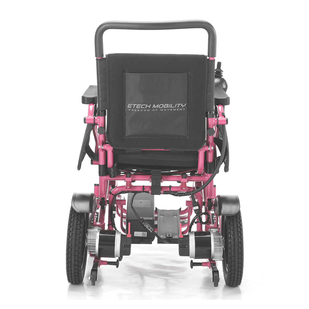 Limited Edition Pink Lightweight Electric Wheelchair | Freedom Pro ST - Etech Mobility UK