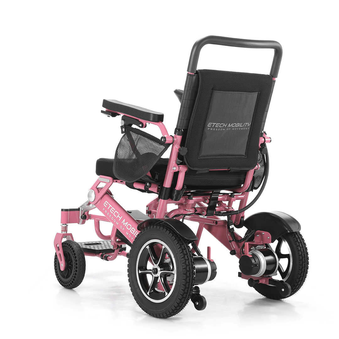 Limited Edition Pink Lightweight Electric Wheelchair | Freedom Pro ST - Etech Mobility UK