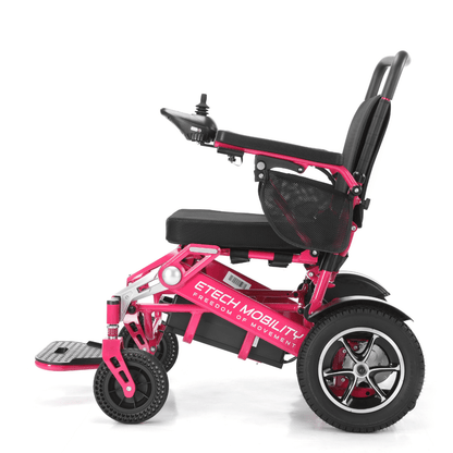 Limited Edition Pink Lightweight Electric Wheelchair | Freedom Pro ST - Etech Mobility UK