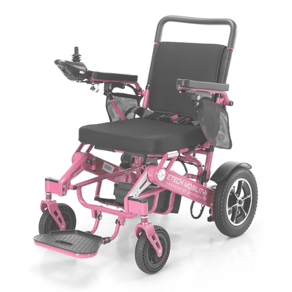 Limited Edition Pink Lightweight Electric Wheelchair | Freedom Pro ST - Etech Mobility UK
