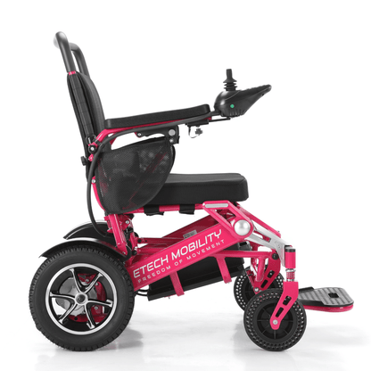 Limited Edition Pink Lightweight Electric Wheelchair | Freedom Pro ST - Etech Mobility UK