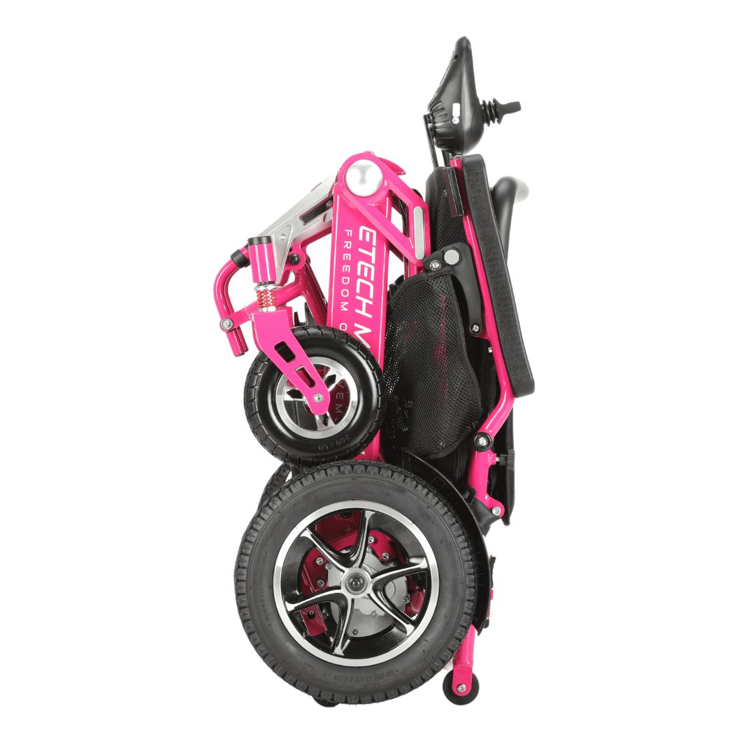 Limited Edition Pink Lightweight Electric Wheelchair | Freedom Pro ST - Etech Mobility UK