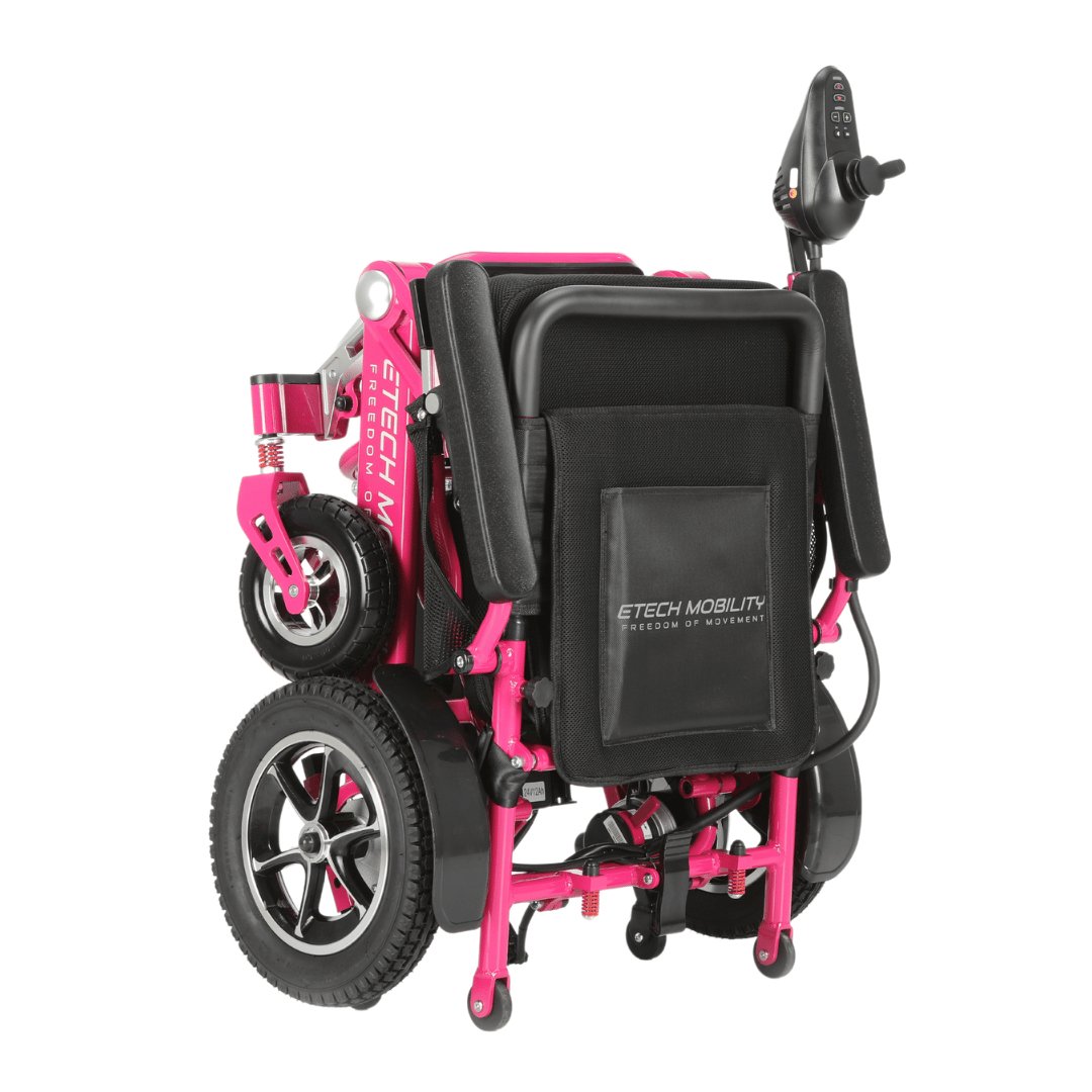 Limited Edition Pink Lightweight Electric Wheelchair | Freedom Pro ST - Etech Mobility UK