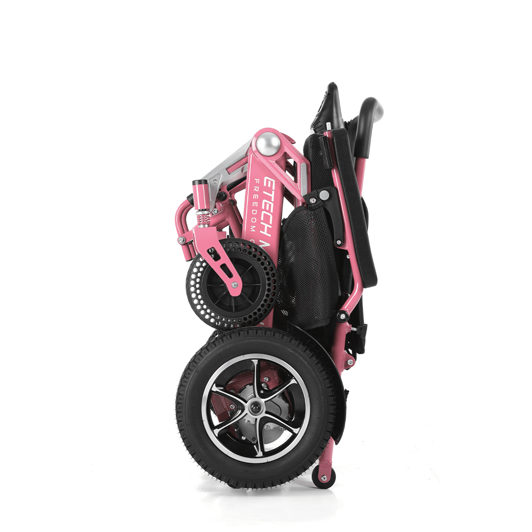 Limited Edition Pink Lightweight Electric Wheelchair | Freedom Pro ST - Etech Mobility UK