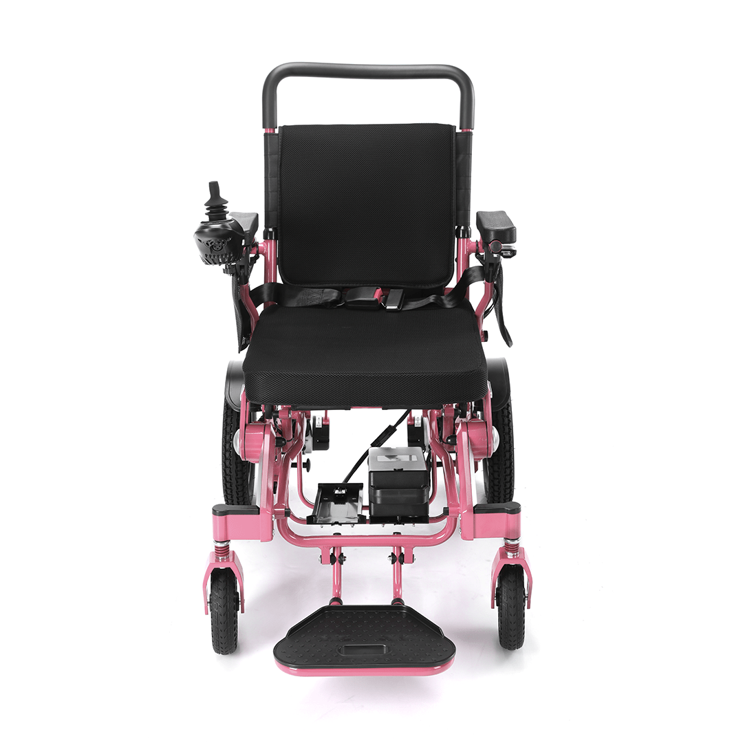 Limited Edition Pink Lightweight Electric Wheelchair | Freedom Pro ST - Etech Mobility UK