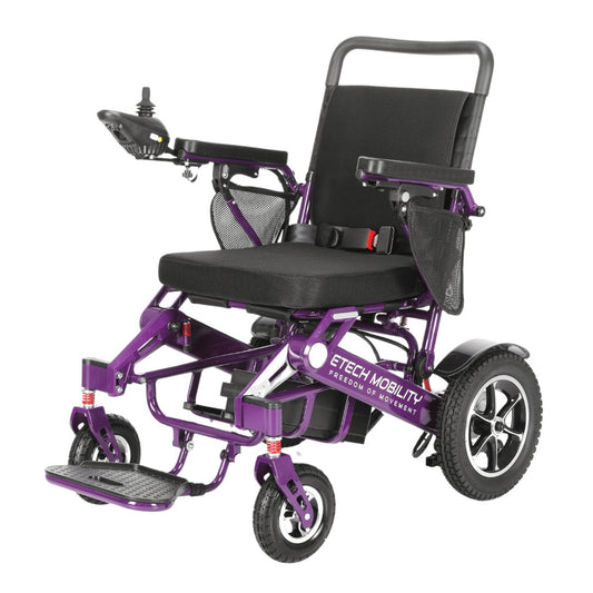 Limited Edition Purple Lightweight Electric Wheelchair | Freedom Pro ST - Etech Mobility UK