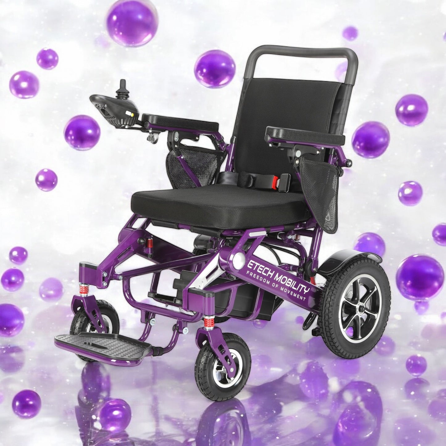 Limited Edition Purple Lightweight Electric Wheelchair | Freedom Pro ST - Etech Mobility UK