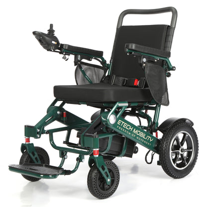 Limited Edition Racing Green Lightweight Electric Wheelchair | Freedom Pro ST - Etech Mobility UK