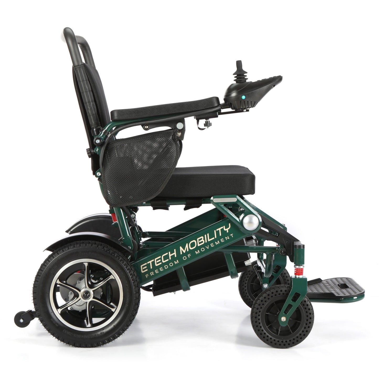 Limited Edition Racing Green Lightweight Electric Wheelchair | Freedom Pro ST - Etech Mobility UK