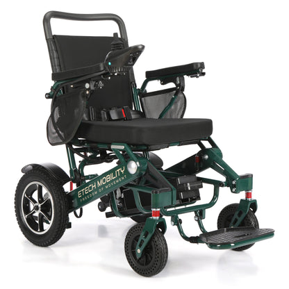 Limited Edition Racing Green Lightweight Electric Wheelchair | Freedom Pro ST - Etech Mobility UK