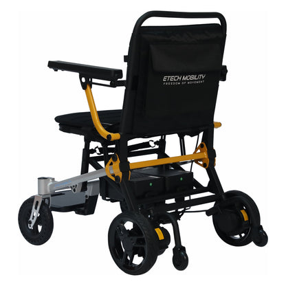 Etech Mobility MagNeo electric wheelchair, front three-quarter view from the right