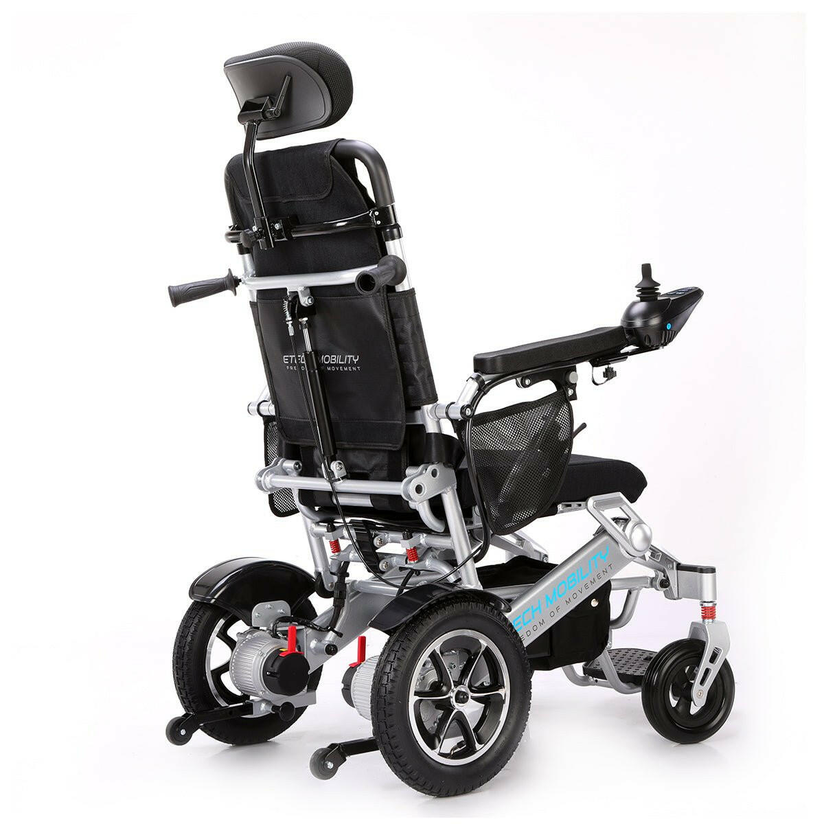 Power Assisted Wheelchair for Carer | Foldable + Reclinable | Freedom Elite MR+ - Etech Mobility UK