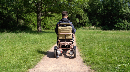 Voyager 185 – Lightweight Electric Wheelchair with Side-Slot Batteries and Reclining Seat (Heavy-duty 185kg Load)
