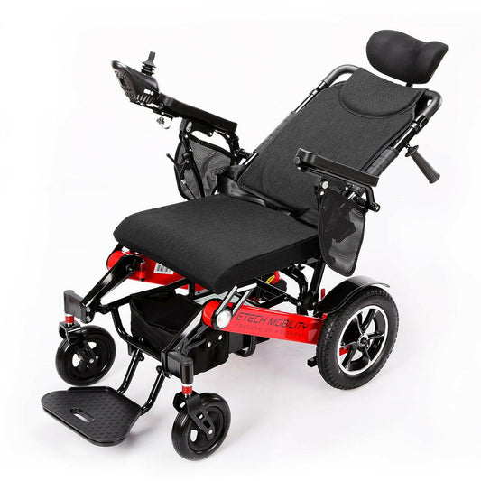 Reclinable Automatic Folding Electric Wheelchair Freedom Elite AFMR - Etech Mobility UK