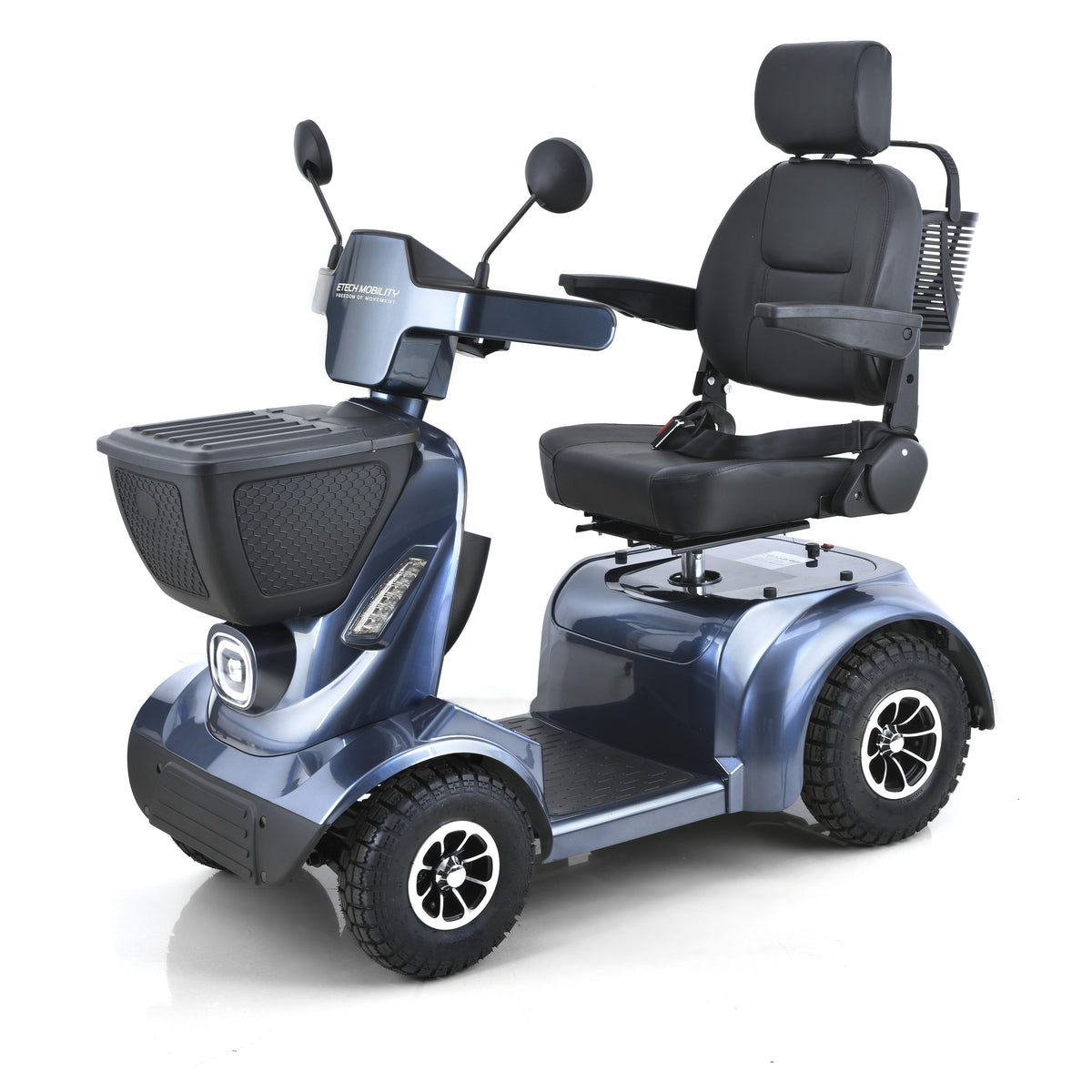 Etech Mobility Sentinel Class 3 mobility scooter, front three-quarter view