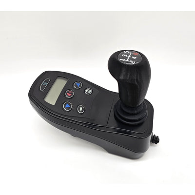 Gear shifter joystick topper on an electric wheelchair controller