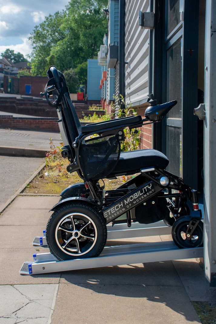 Channeled Ramp Telescopic Channel Ramps For Wheelchairs Pair - 5ft/1.5m