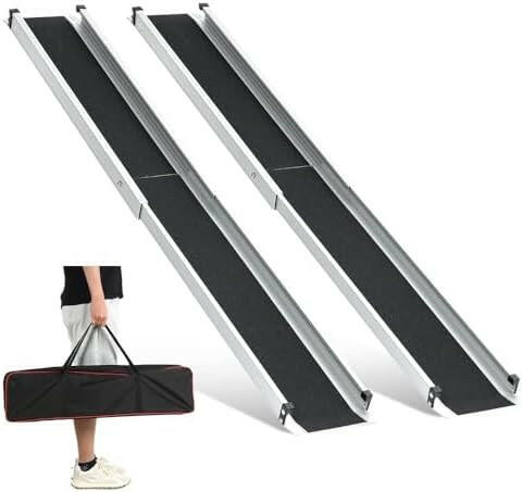 Telescopic Channel Ramps For Wheelchairs Pair - 5ft/1.5m - Etech Mobility UK