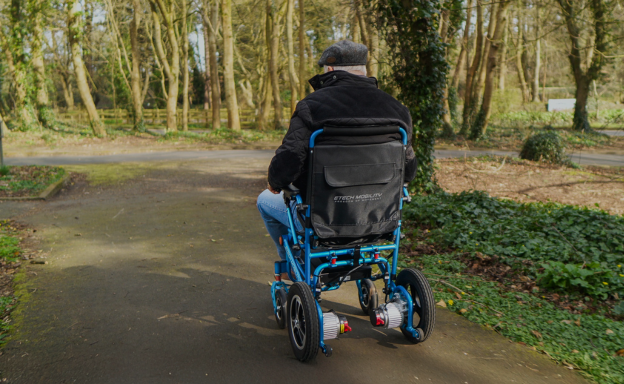 Ultra lightweight folding electric wheelchairs designed for ease of handling and saved storage space