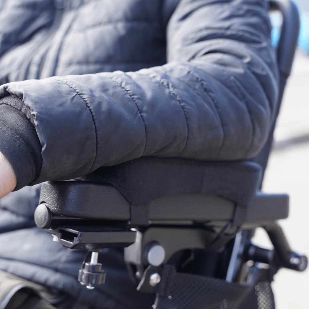 Universal Wheelchair Armrest Cushions Pair with Adjustable Velcro Strap - Etech Mobility UK