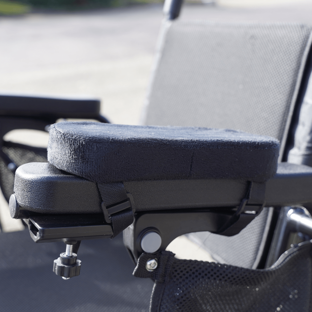 Universal Wheelchair Armrest Cushions Pair with Adjustable Velcro Strap - Etech Mobility UK