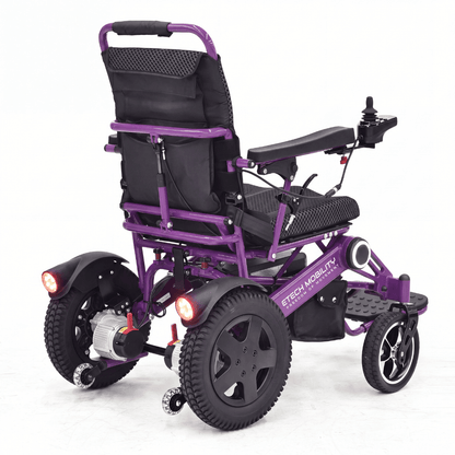 Vanguard 200 – Heavy-Duty Bariatric Folding Electric Wheelchair with 45° Recline & 300W Brushless Motors (200kg Load) - Etech Mobility UK