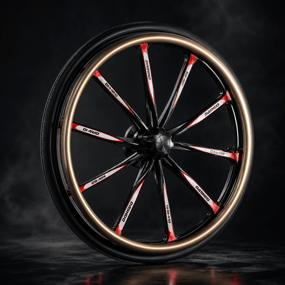 Lightweight folding, self propelling electric wheelchair , Vantage Carbon, with 20 inch wheel by Etech Mobility