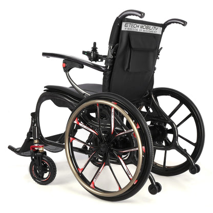 Vantage Carbon – Self-Propel & Powered Carbon Fibre Electric Wheelchair | 20-Inch Wheels - Etech Mobility UK