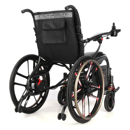 Vantage Carbon – Self-Propel & Powered Carbon Fibre Electric Wheelchair | 20-Inch Wheels - Etech Mobility UK