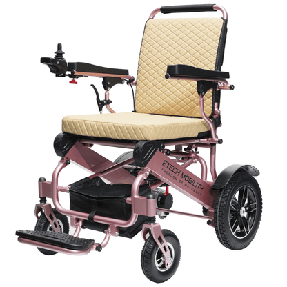 Voyager 185 – Lightweight Electric Wheelchair with Side - Slot Batteries and Reclining Seat (Heavy - duty 185kg Load) - Etech Mobility UK