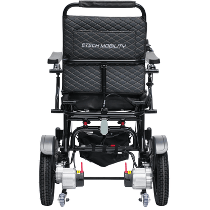 Voyager 185 – Lightweight Electric Wheelchair with Side - Slot Batteries and Reclining Seat (Heavy - duty 185kg Load) - Etech Mobility UK