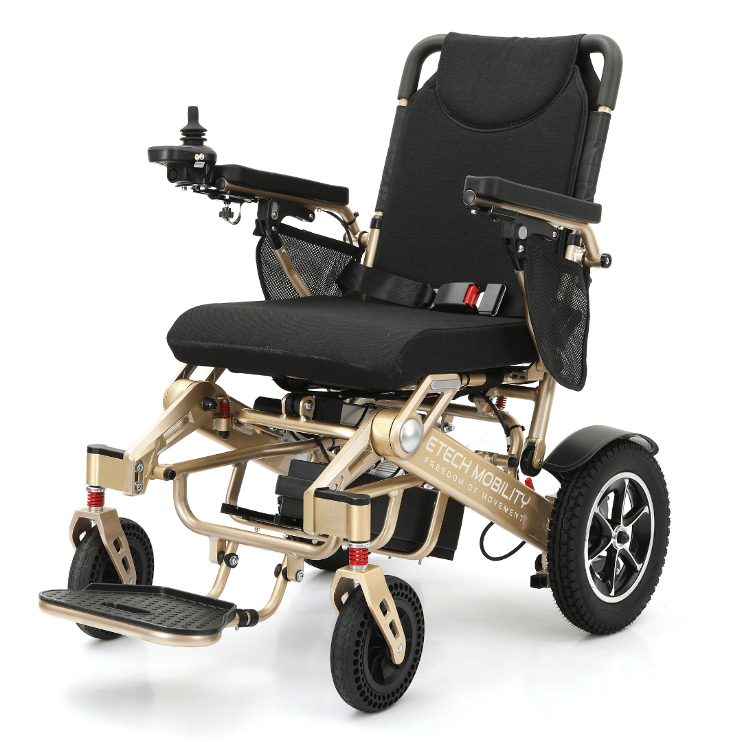 Wide - Seat Automatic Folding Electric Wheelchair | Freedom Elite AF - Etech Mobility UK