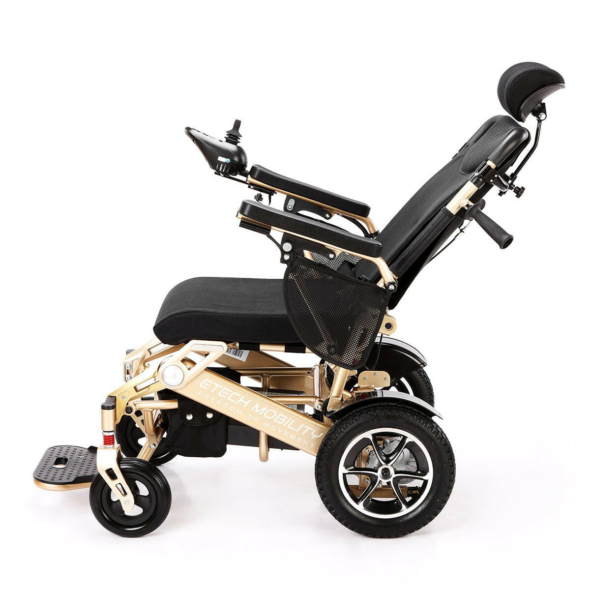 Wide Seat Reclinable Automatic Folding Powerchair Freedom Elite AFMR - Etech Mobility UK