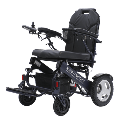 Y20 Luxe – Lightweight Folding Powerchair with Quick - Release Premium Brushless Motors & Reclining Seat - Etech Mobility UK