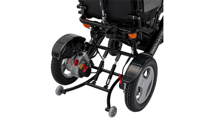 Quick release split cable sine wave brushless motor, lightweight, folding electric wheelchair | Y20 Luxe by Etech Mobility